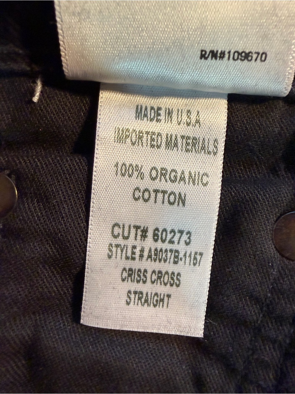 NWT Agolde ‘Criss Cross Straight Leg Jeans’ in “Feverish” Distressed Black Sz 23 - Picture 15 of 16